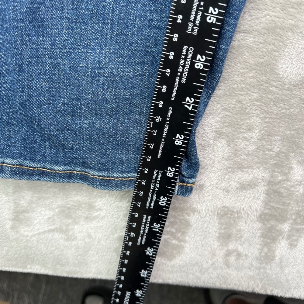 Lee Extreme Motion MVP Jeans Mens 32x30 Blue Solid Straight Fit Tapered Leg - Picture 7 of 14